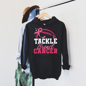 Tackle Football Pink Ribbon Breast Cancer Awareness Boys Kid Hoodie 4 3