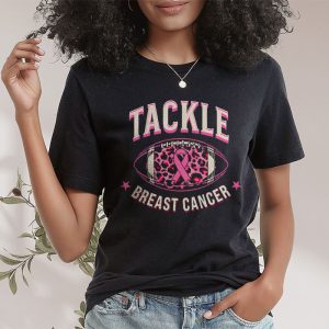 Tackle Football Pink Ribbon Breast Cancer Awareness Boys Kid T Shirt 2 2