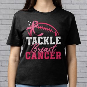 Tackle Football Pink Ribbon Breast Cancer Awareness Boys Kid T Shirt 3 3