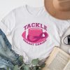 Tackle Football Pink Ribbon Breast Cancer Awareness Boys Kid T-Shirt