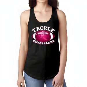 Tackle Football Pink Ribbon Breast Cancer Awareness Boys Kid Tank Top 1