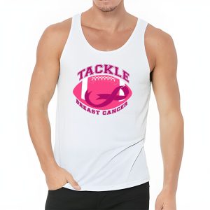 Tackle Football Pink Ribbon Breast Cancer Awareness Boys Kid Tank Top 3 1