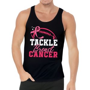 Tackle Football Pink Ribbon Breast Cancer Awareness Boys Kid Tank Top 3 3