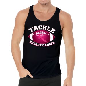 Tackle Football Pink Ribbon Breast Cancer Awareness Boys Kid Tank Top 3