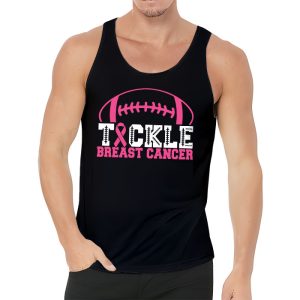 Tackle Football Pink Ribbon Breast Cancer Awareness Boys Kid Tank Top 3 4