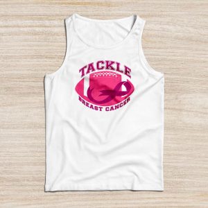 Tackle Football Pink Ribbon Breast Cancer Awareness Boys Kid Tank Top