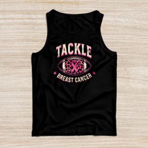 Tackle Football Pink Ribbon Breast Cancer Awareness Boys Kid Tank Top