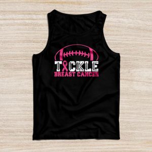 Tackle Football Breast Cancer Awareness Shirt Pink Ribbon Boys Kid Tank Top 5