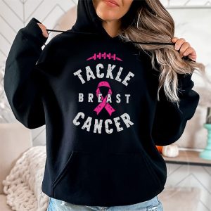 Tackle Football Pink Ribbon Breast Cancer Awareness Hoodie 2 2