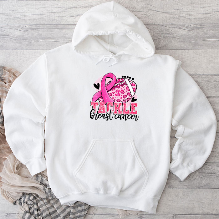 Tackle-Football-Pink-Ribbon-Breast-Cancer-Awareness-Hoodie Tackle Football Pink Ribbon Breast Cancer Awareness Hoodie