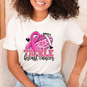 Tackle Football Pink Ribbon Breast Cancer Awareness T Shirt 2 1