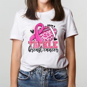 Tackle Football Pink Ribbon Breast Cancer Awareness T Shirt 3 1