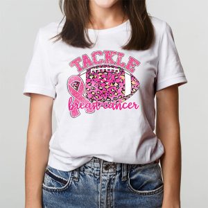 Tackle Football Pink Ribbon Breast Cancer Awareness T Shirt 3