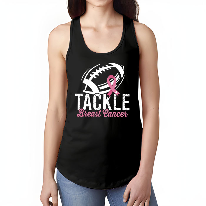 Tackle Football Pink Ribbon Breast Cancer Awareness Tank Top 1 4