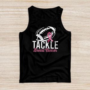 Tackle Football Pink Ribbon Breast Cancer Awareness Tank Top