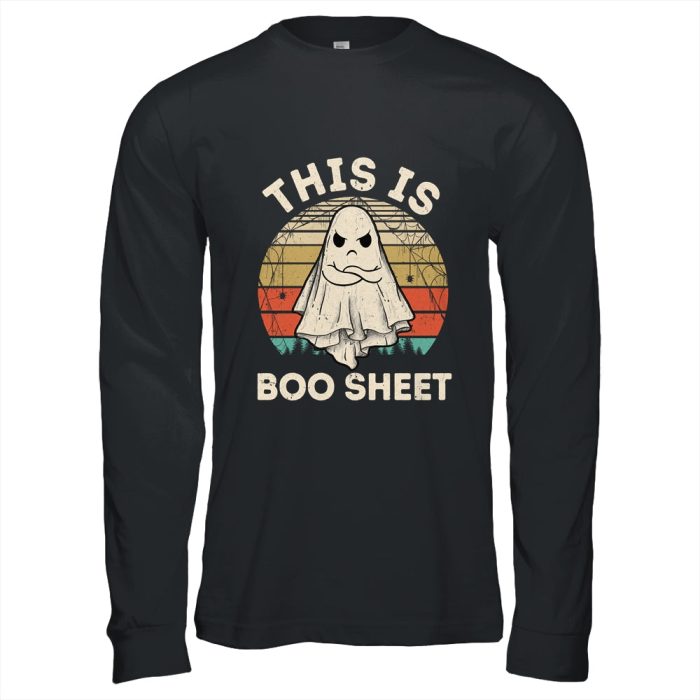 This Is Boo Sheet Ghost Retro Halloween Costume Unisex T Shirt For Adult Kids 1 1