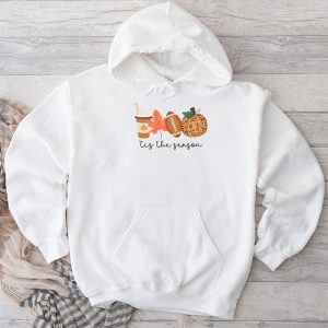 Thanksgiving Shirts For Family Tis The Season Pumpkin Leaf Latte Football Perfect Hoodie 9