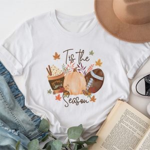 Thanksgiving Shirts For Family Tis The Season Pumpkin Leaf Latte Special T-Shirt 8