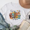 Tis The Season Pumpkin Leaf Latte Fall Thanksgiving Football T-Shirt