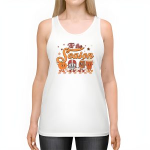 Tis The Season Pumpkin Leaf Latte Fall Thanksgiving Football Tank Top 2 1