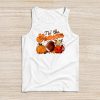 Tis The Season Pumpkin Leaf Latte Fall Thanksgiving Football Tank Top