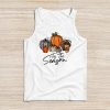 Tis The Season Pumpkin Leaf Latte Fall Thanksgiving Football Tank Top