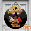 Trick Or Treat Halloween Custom Round Wood Sign