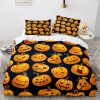 Various Facial Expressions Of Pumpkins Halloween Bedding & Pillowcase
