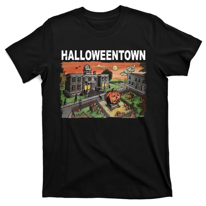Vintage Halloween Town Unisex T-Shirt For Adult Kids