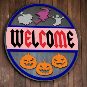 Welcome Halloween Door Sign