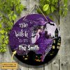 Witch Halloween Custom Round Wood Sign