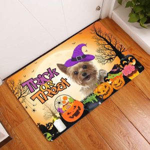 Yorkshire Terrier Halloween Dog Doormat Welcome Mat