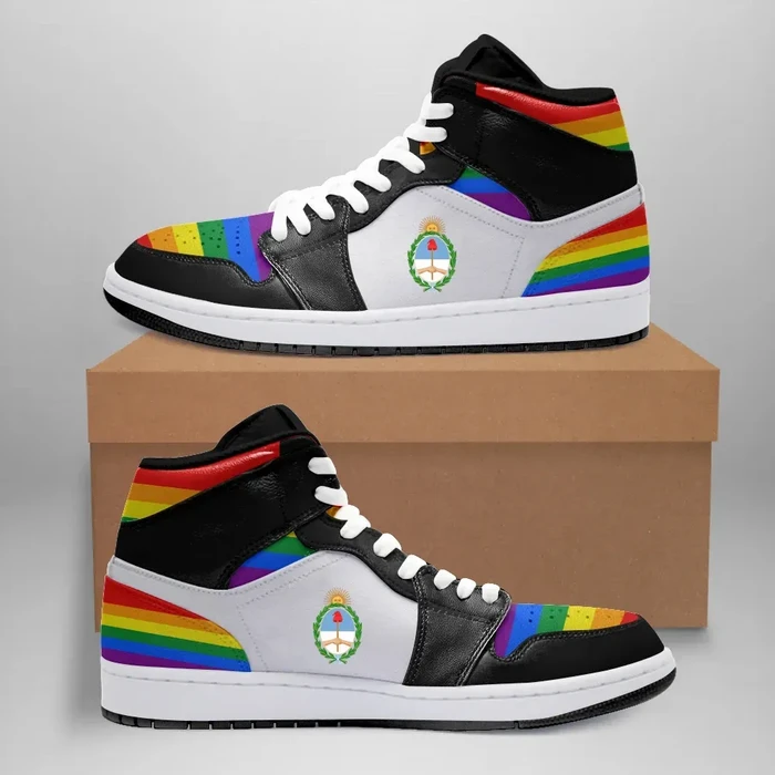 Argentina High Sneakers Air Jordan 1 - LGBT JD1 Shoes