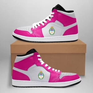 Argentina High Sneakers Air Jordan 1 - Mid Hyper Pink White JD1 Shoes