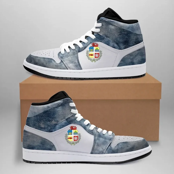 Aruba High Sneakers Air Jordan 1 - Washed Denim JD1 Shoes
