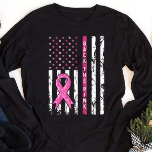 Back The Pink Breast Cancer Awareness Flag Toddler Women Men Longsleeve Tee 1 8