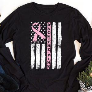 Back The Pink Breast Cancer Awareness Flag Toddler Women Men Longsleeve Tee 1 9