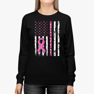 Back The Pink Breast Cancer Awareness Flag Toddler Women Men Longsleeve Tee 3 8