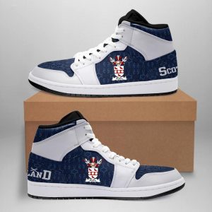 Begley Family Crest High Sneakers Air Jordan 1 Scottish Home JD1 Shoes