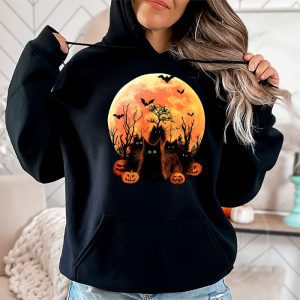 Black Cat Pumpkin Moon Halloween Costume Cat Lover Men Women Hoodie 2 1