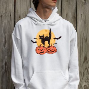 Black Cat Pumpkin Moon Halloween Costume Cat Lover Men Women Hoodie 2 2