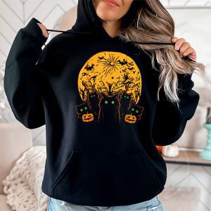 Black Cat Pumpkin Moon Halloween Costume Cat Lover Men Women Hoodie 2