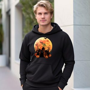 Black Cat Pumpkin Moon Halloween Costume Cat Lover Men Women Hoodie 3 1