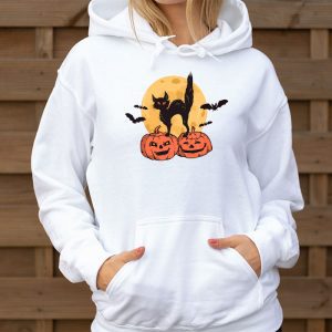 Black Cat Pumpkin Moon Halloween Costume Cat Lover Men Women Hoodie 3 2