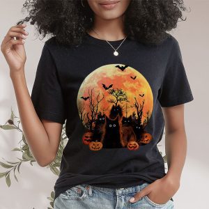 Black Cat Pumpkin Moon Halloween Costume Cat Lover Men Women T Shirt 2 1