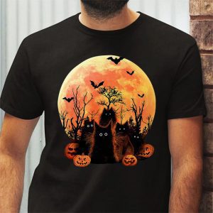 Black Cat Pumpkin Moon Halloween Costume Cat Lover Men Women T Shirt 3 1