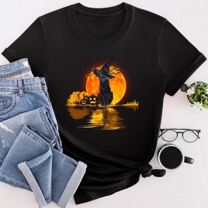 Scary Halloween Shirts Black Cat Pumpkin Moon Halloween Costume Perfect Cat Lover T-Shirt