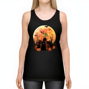 Black Cat Pumpkin Moon Halloween Costume Cat Lover Men Women Tank Top 2 1