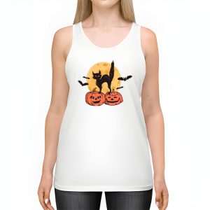 Black Cat Pumpkin Moon Halloween Costume Cat Lover Men Women Tank Top 2 2