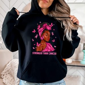 Black Women Melanin Queen Stronger Than Breast Cancer Fight Hoodie 2 1
